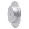 E-Line Drilled & Slotted Silver Brake Rotor, 2012-2020 Lexus/Toyota/Scion, Position: Rear Right - image 2