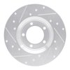 E-Line Drilled & Slotted Silver Brake Rotor, 1975-1983 Lexus/Toyota/Scion, Position: Front Right - image 2