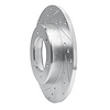 E-Line Drilled & Slotted Silver Brake Rotor, 1979-1980 Lexus/Toyota/Scion, Position: Front Left - image 1