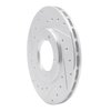 E-Line Drilled & Slotted Silver Brake Rotor, 1979-1983 Lexus/Toyota/Scion, Position: Front Left - image 3