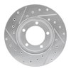 E-Line Drilled & Slotted Silver Brake Rotor, 1979-1983 Lexus/Toyota/Scion, Position: Front Right - image 2