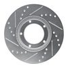 E-Line Drilled & Slotted Silver Brake Rotor, 1984-1995 Lexus/Toyota/Scion, Position: Front Right - image 2