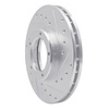 E-Line Drilled & Slotted Silver Brake Rotor, 1985-1992 Lexus/Toyota/Scion, Position: Front Right - image 1