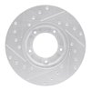 E-Line Drilled & Slotted Silver Brake Rotor, 1985-1992 Lexus/Toyota/Scion, Position: Front Right - image 3