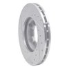 E-Line Drilled & Slotted Silver Brake Rotor, 1985-1992 Lexus/Toyota/Scion, Position: Front Right - image 4