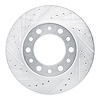 E-Line Drilled & Slotted Silver Brake Rotor, 1976-1980 Lexus/Toyota/Scion, Position: Front Left - image 1