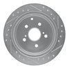 E-Line Drilled & Slotted Silver Brake Rotor, 1986-1997 Lexus/Toyota/Scion, Position: Rear Left - image 2