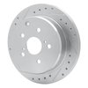 E-Line Drilled & Slotted Silver Brake Rotor, 1986-1997 Lexus/Toyota/Scion, Position: Rear Left - image 4