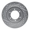 E-Line Drilled & Slotted Silver Brake Rotor, 1986-1995 Lexus/Toyota/Scion, Position: Front Right - image 3
