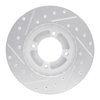 E-Line Drilled & Slotted Silver Brake Rotor, 1986-1989 Lexus/Toyota/Scion, Position: Front Right - image 2