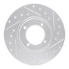 E-Line Drilled & Slotted Silver Brake Rotor, 1986-1989 Lexus/Toyota/Scion, Position: Front Right - image 3