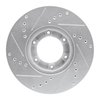 E-Line Drilled & Slotted Silver Brake Rotor, 1989-1993 Lexus/Toyota/Scion, Position: Front Right - image 2