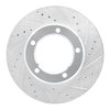 E-Line Drilled & Slotted Silver Brake Rotor, 1998-2007 Lexus/Toyota/Scion, Position: Front Right - image 2