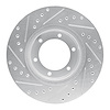 E-Line Drilled & Slotted Silver Brake Rotor, 1991-1998 Lexus/Toyota/Scion, Position: Front Right - image 1