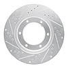 E-Line Drilled & Slotted Silver Brake Rotor, 1993-1997 Lexus/Toyota/Scion, Position: Front Left - image 1