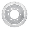E-Line Drilled & Slotted Silver Brake Rotor, 1993-1997 Lexus/Toyota/Scion, Position: Rear Left - image 1