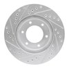 E-Line Drilled & Slotted Silver Brake Rotor, 1993-1998 Lexus/Toyota/Scion, Position: Front Right - image 2