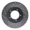 E-Line Drilled & Slotted Silver Brake Rotor, 1995-2004 Lexus/Toyota/Scion, Position: Front Right - image 1