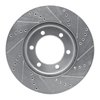E-Line Drilled & Slotted Silver Brake Rotor, 2000-2007 Lexus/Toyota/Scion, Position: Front Left - image 2