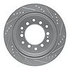 E-Line Drilled & Slotted Silver Brake Rotor, 2001-2009 Lexus/Toyota/Scion, Position: Rear Left - image 1
