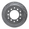 E-Line Drilled & Slotted Silver Brake Rotor, 2001-2009 Lexus/Toyota/Scion, Position: Rear Left - image 3