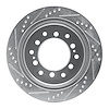 E-Line Drilled & Slotted Silver Brake Rotor, 2001-2009 Lexus/Toyota/Scion, Position: Rear Right - image 1