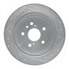 E-Line Drilled & Slotted Silver Brake Rotor, 2004-2009 Lexus/Toyota/Scion, Position: Rear Left - image 3