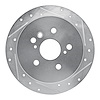 E-Line Drilled & Slotted Silver Brake Rotor, 2004-2009 Lexus/Toyota/Scion, Position: Rear Right - image 1