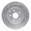 E-Line Drilled & Slotted Silver Brake Rotor, 2006-2018 Lexus/Toyota/Scion, Position: Rear Right - image 1