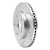 E-Line Drilled & Slotted Silver Brake Rotor, 2006-2018 Lexus/Toyota/Scion, Position: Front Left - image 1