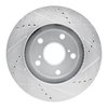 E-Line Drilled & Slotted Silver Brake Rotor, 2006-2018 Lexus/Toyota/Scion, Position: Front Left - image 3