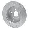 E-Line Drilled & Slotted Silver Brake Rotor, 2008-2013 Lexus/Toyota/Scion, Position: Rear Left - image 1