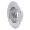 E-Line Drilled & Slotted Silver Brake Rotor, 2008-2013 Lexus/Toyota/Scion, Position: Rear Right - image 2
