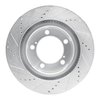 E-Line Drilled & Slotted Silver Brake Rotor, 2008-2021 Lexus/Toyota/Scion, Position: Front Right - image 3