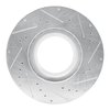 E-Line Drilled & Slotted Silver Brake Rotor, 2013-2020 Hino, Position: Front Left - image 2