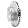 E-Line Drilled & Slotted Silver Brake Rotor, 2013-2020 Hino, Position: Front Left - image 3