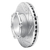 E-Line Drilled & Slotted Silver Brake Rotor, 2013-2020 Hino, Position: Front Right - image 1