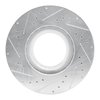 E-Line Drilled & Slotted Silver Brake Rotor, 2013-2020 Hino, Position: Front Right - image 2