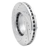 E-Line Drilled & Slotted Silver Brake Rotor, 2013-2020 Hino, Position: Front Right - image 4