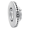 E-Line Drilled & Slotted Silver Brake Rotor, 2013-2020 Hino, Position: Rear Left - image 1