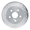E-Line Drilled & Slotted Silver Brake Rotor, Fits Select Lexus/Toyota/Scion, Position: Rear Left - image 1