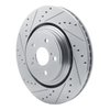 E-Line Drilled & Slotted Silver Brake Rotor, Fits Select Lexus/Toyota/Scion, Position: Front Left - image 2