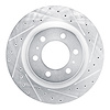 E-Line Drilled & Slotted Silver Brake Rotor, Fits Select Lexus/Toyota/Scion, Position: Front Right