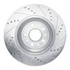 E-Line Drilled & Slotted Silver Brake Rotor, 2014-2016 Maserati, Position: Rear Left - image 4