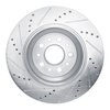 E-Line Drilled & Slotted Silver Brake Rotor, 2014-2016 Maserati, Position: Rear Right - image 3
