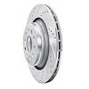 E-Line Drilled & Slotted Silver Brake Rotor, 2017-2020 Maserati, Position: Rear Left - image 1