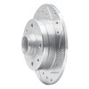E-Line Drilled & Slotted Silver Brake Rotor, 1981-1985 Ford/Lincoln/Mercury/Mazda, Position: Rear Right - image 3