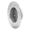 E-Line Drilled & Slotted Silver Brake Rotor, 1981-1985 Ford/Lincoln/Mercury/Mazda, Position: Rear Right - image 4