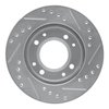 E-Line Drilled & Slotted Silver Brake Rotor, 1986-1988 Ford/Lincoln/Mercury/Mazda, Position: Front Left - image 2