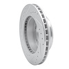 E-Line Drilled & Slotted Silver Brake Rotor, 1986-1988 Ford/Lincoln/Mercury/Mazda, Position: Front Right - image 1